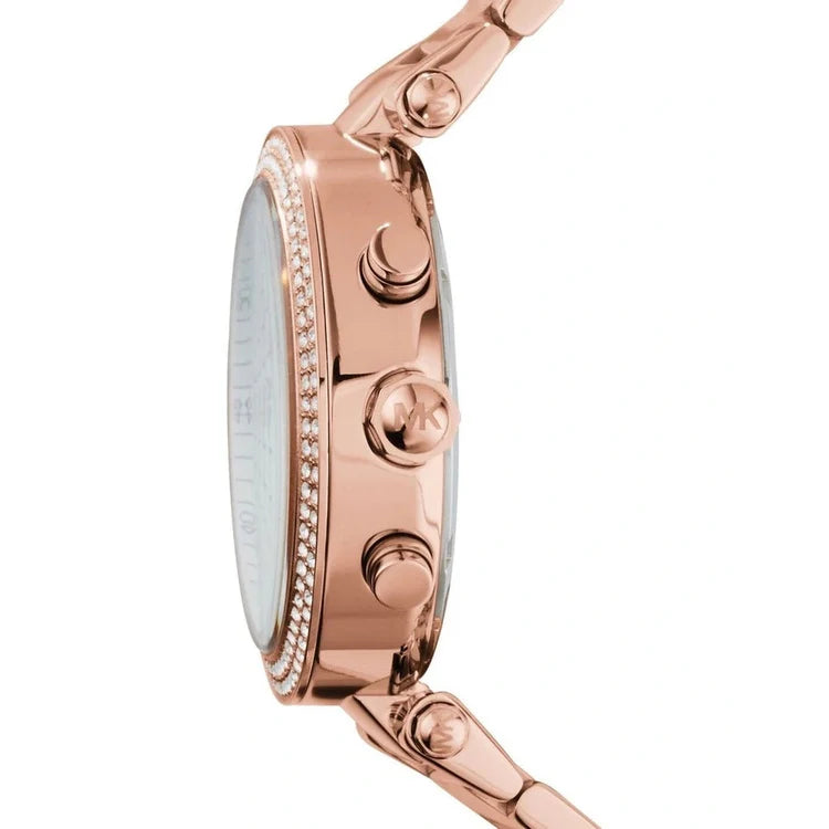 Ladies Michael Kors Parker Rose Gold Stainless Steel Chronograph MK35491