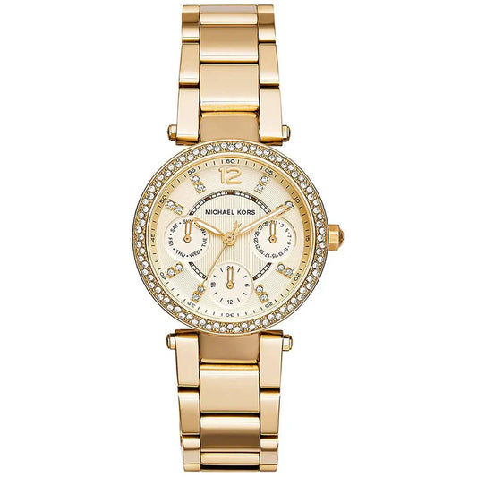 Ladies Michael Kors Mini Parker Gold Chronograph Watch MK6056