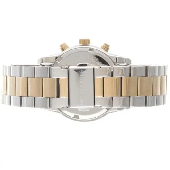 Ladies Michael Kors Ritz Silver & Gold Chronograph Stainless Steel Watch MK6474