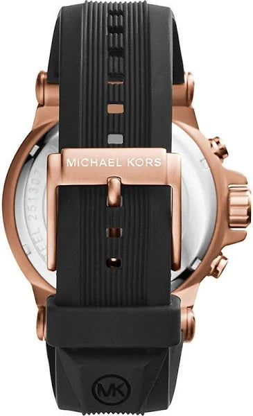 Men's Michael Kors Dylan Chronograph Black Rubber Strap Watch MK8184