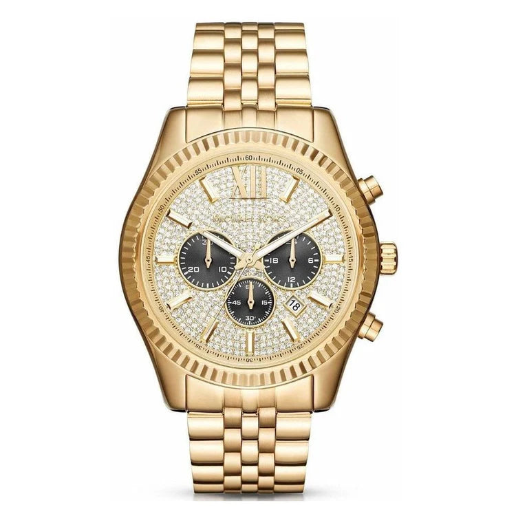 Men's Michael Kors Lexington Gold Chronograph Watch MK8494