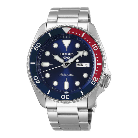 Men's Seiko 5 Sport Blue Dial Stainless Steel Automatic Watch SRPD53K1