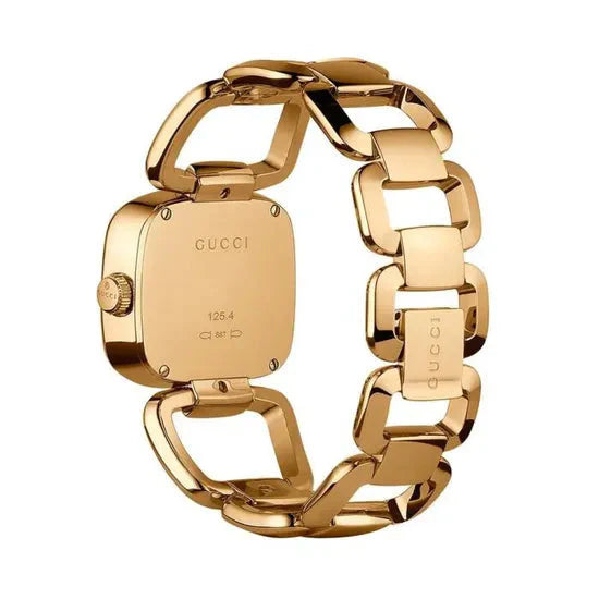 Ladies G-Gucci Diamond Mother Of Pearl Gucci Gold Bracelet Watch YA125513