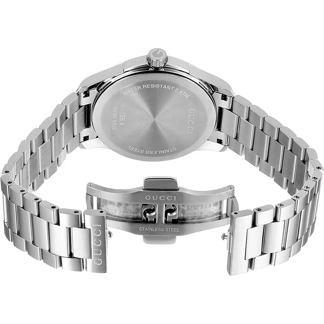 Men's G-Timeless Gucci Blue Face Dial Stainless Steel Silver Strap Watch YA126440