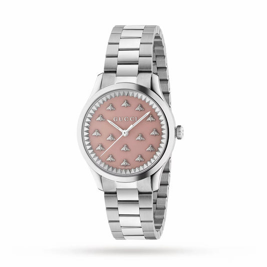Ladies Gucci G-Timeless Pink Dial Multi Bee Watch YA1265033