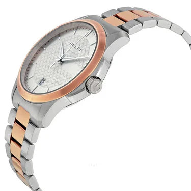 Ladies Gucci G-Timeless 27mm Rose Gold and Stainless Steel Watch YA126564