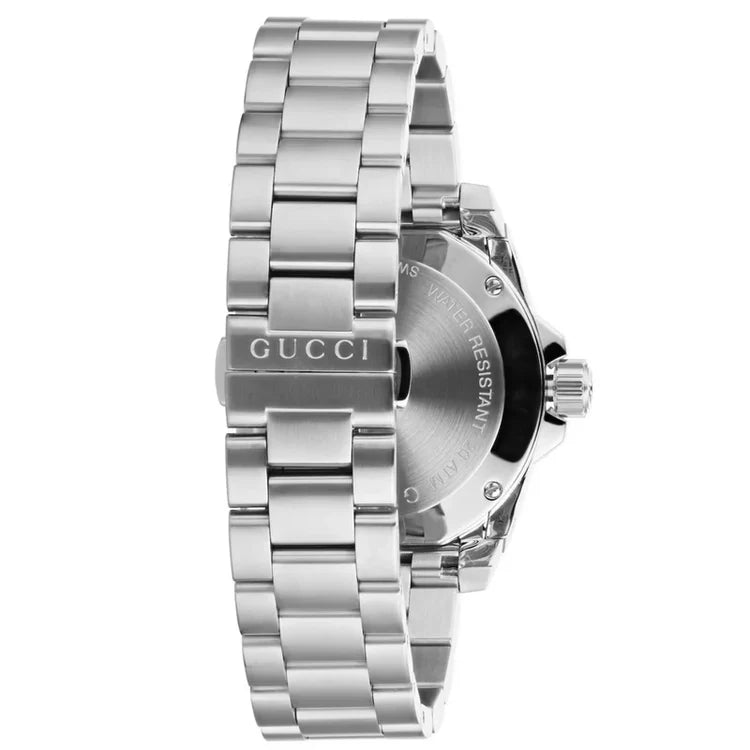 Men's Gucci Dive 40mm Black Face Stainless Steel Watch YA136301
