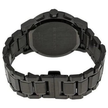 Men's Burberry Gunmetal Grey Stainless Steel Chronograph Watch BU9365