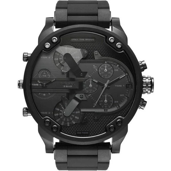 Men's Diesel Mr Daddy 2.0 Black Stainless Steel Chronograph Watch DZ7396