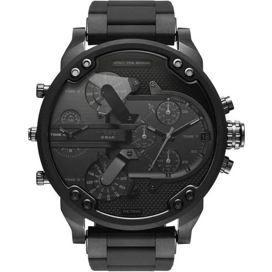 Men's Diesel Mr Daddy 2.0 Black Stainless Steel Chronograph Watch DZ7396